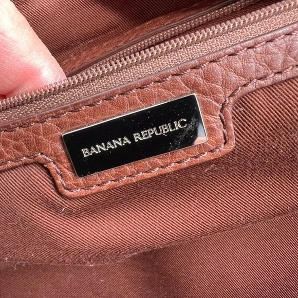 Vintage BANANA REPUBLIC Genuine Leather Bag in Brown - Great Condition! - Picture 8 of 11